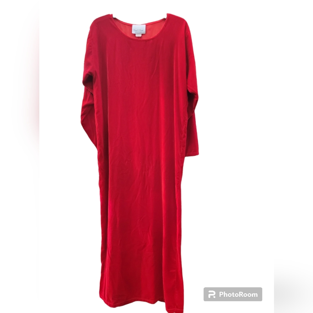 Vintage Diane L. Evans Red Dress Medium Red Velvet Cocoon Shape elegant holiday